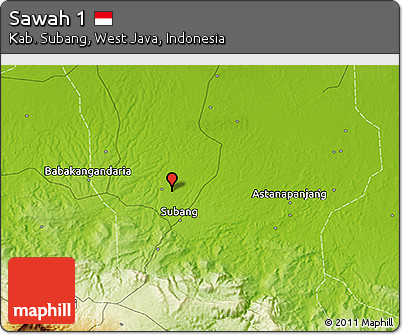 Physical 3D Map of Sawah 1