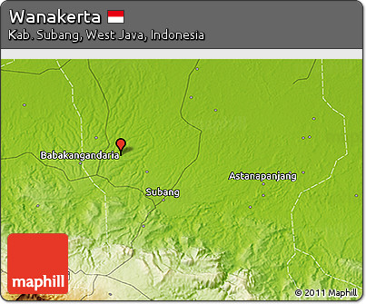 Physical 3D Map of Wanakerta