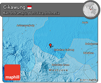 Political 3D Map of Cikawung