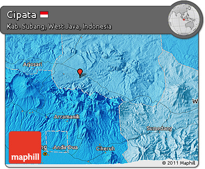 Political 3D Map of Cipata