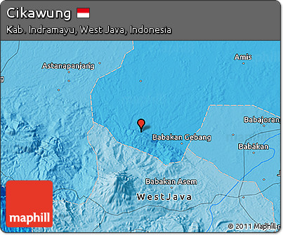 Political 3D Map of Cikawung
