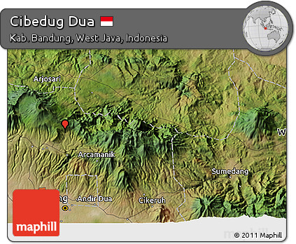 Satellite 3D Map of Cibedug Dua