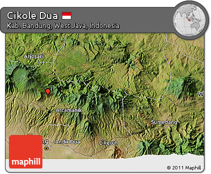 Satellite 3D Map of Cikole Dua