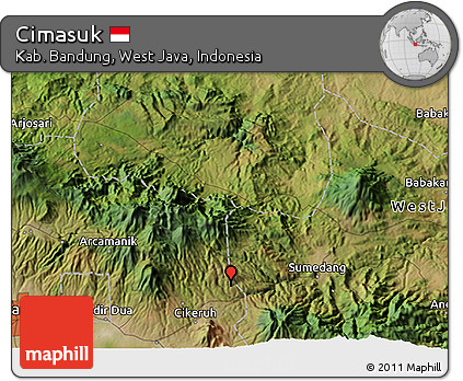 Satellite 3D Map of Cimasuk