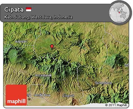 Satellite 3D Map of Cipata