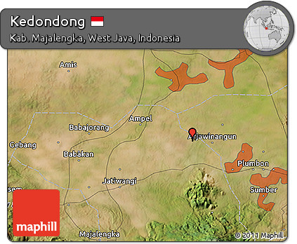 Satellite 3D Map of Kedondong