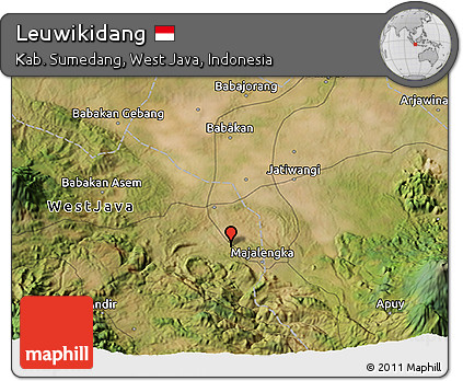 Satellite 3D Map of Leuwikidang