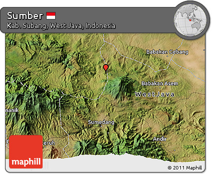 Satellite 3D Map of Sumber