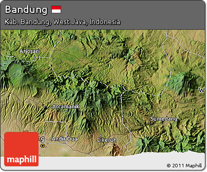 Satellite 3D Map of Bandung