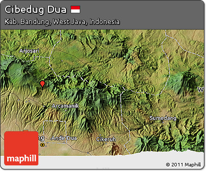 Satellite 3D Map of Cibedug Dua