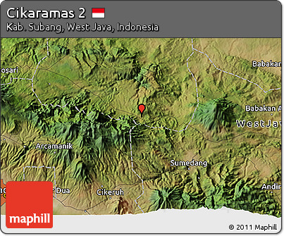 Satellite 3D Map of Cikaramas 2