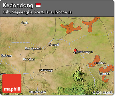 Satellite 3D Map of Kedondong