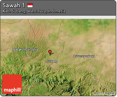 Satellite 3D Map of Sawah 1