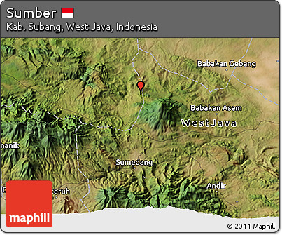 Satellite 3D Map of Sumber