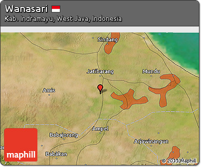 Satellite 3D Map of Wanasari