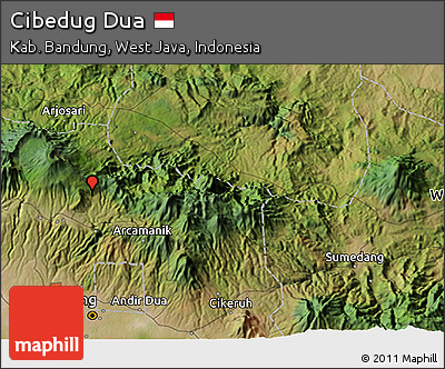 Satellite 3D Map of Cibedug Dua
