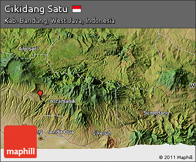 Satellite 3D Map of Cikidang Satu