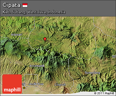 Satellite 3D Map of Cipata