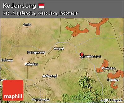 Satellite 3D Map of Kedondong