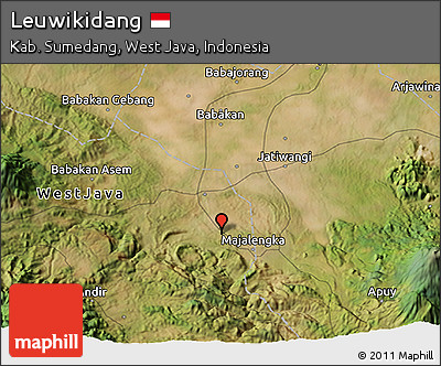 Satellite 3D Map of Leuwikidang