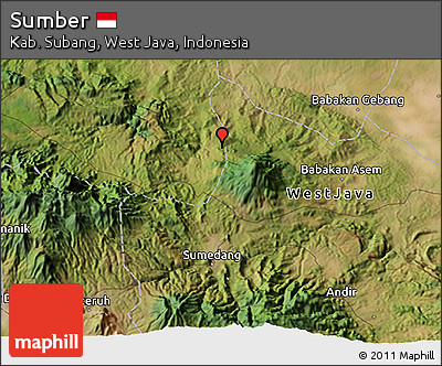Satellite 3D Map of Sumber