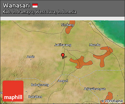 Satellite 3D Map of Wanasari