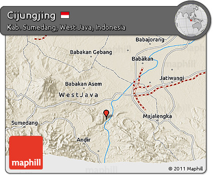 Shaded Relief 3D Map of Cijungjing