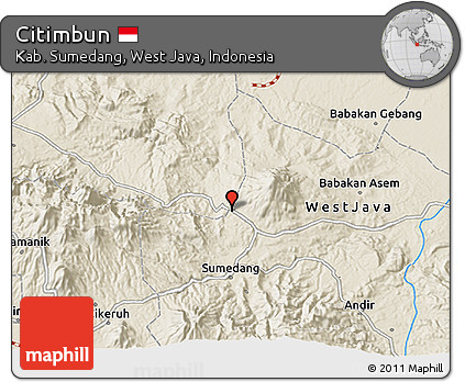Shaded Relief 3D Map of Citimbun
