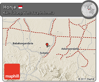 Shaded Relief 3D Map of Honje