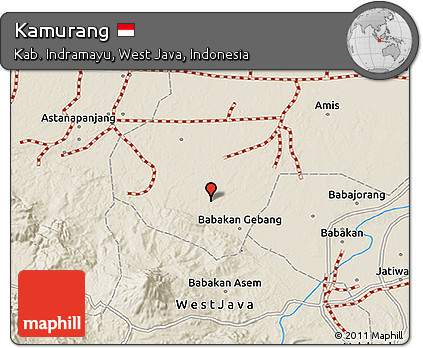 Shaded Relief 3D Map of Kamurang