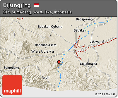 Shaded Relief 3D Map of Cijungjing