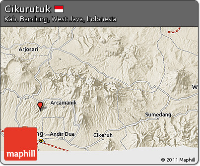 Shaded Relief 3D Map of Cikurutuk