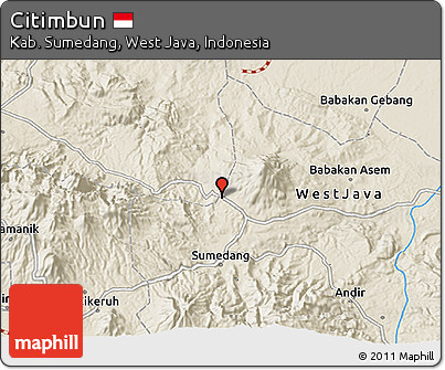 Shaded Relief 3D Map of Citimbun