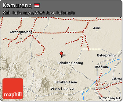 Shaded Relief 3D Map of Kamurang