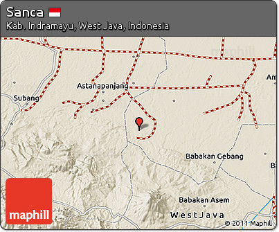 Shaded Relief 3D Map of Sanca