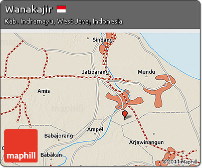 Shaded Relief 3D Map of Wanakajir