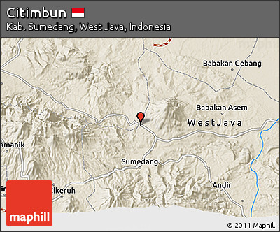 Shaded Relief 3D Map of Citimbun