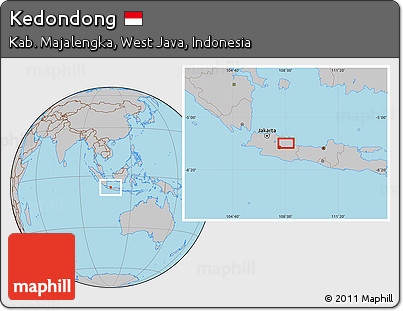 Gray Location Map of Kedondong