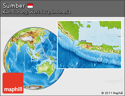 Physical Location Map of Sumber