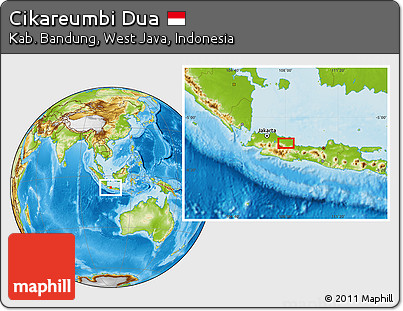 Physical Location Map of Cikareumbi Dua