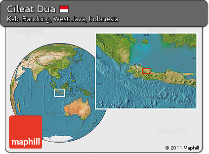 Satellite Location Map of Cileat Dua
