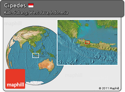 Satellite Location Map of Cipedes