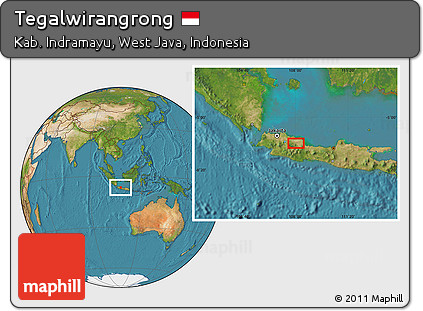 Satellite Location Map of Tegalwirangrong