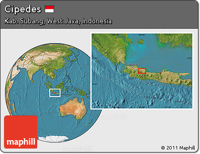 Satellite Location Map of Cipedes