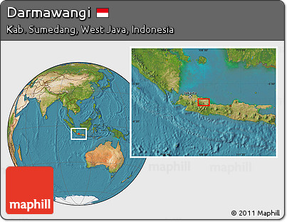 Satellite Location Map of Darmawangi