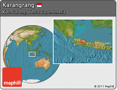 Satellite Location Map of Karangrang