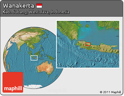Satellite Location Map of Wanakerta