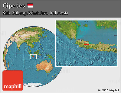 Satellite Location Map of Cipedes