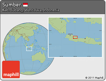 Savanna Style Location Map of Sumber