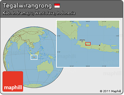 Savanna Style Location Map of Tegalwirangrong